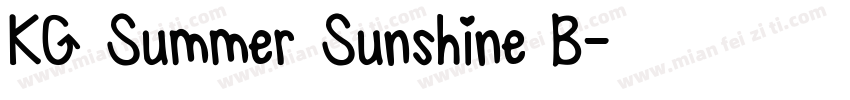 KG Summer Sunshine B字体转换